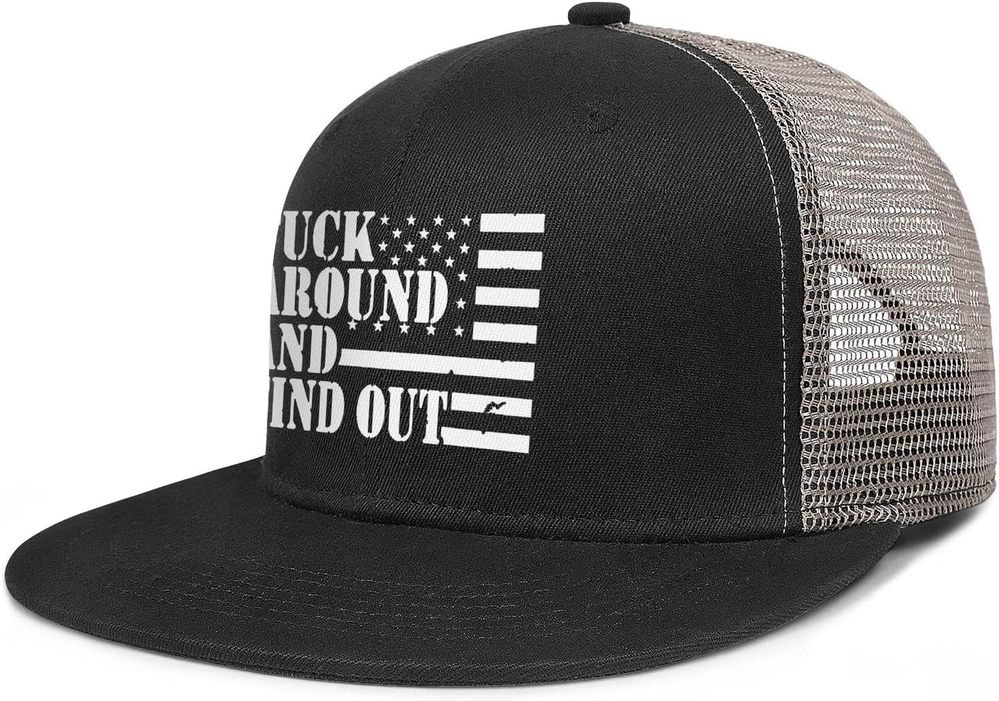 Fuck around and Find Out Hat Fuck around and Find Out Cap Mesh Baseball Cap Golf Hat Funny