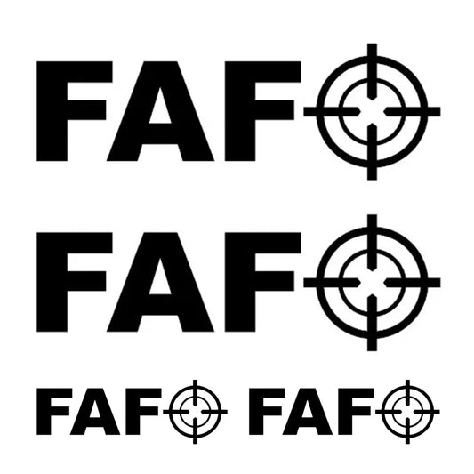 X4 for FAFO Crosshair Vinyl Decal Sticker