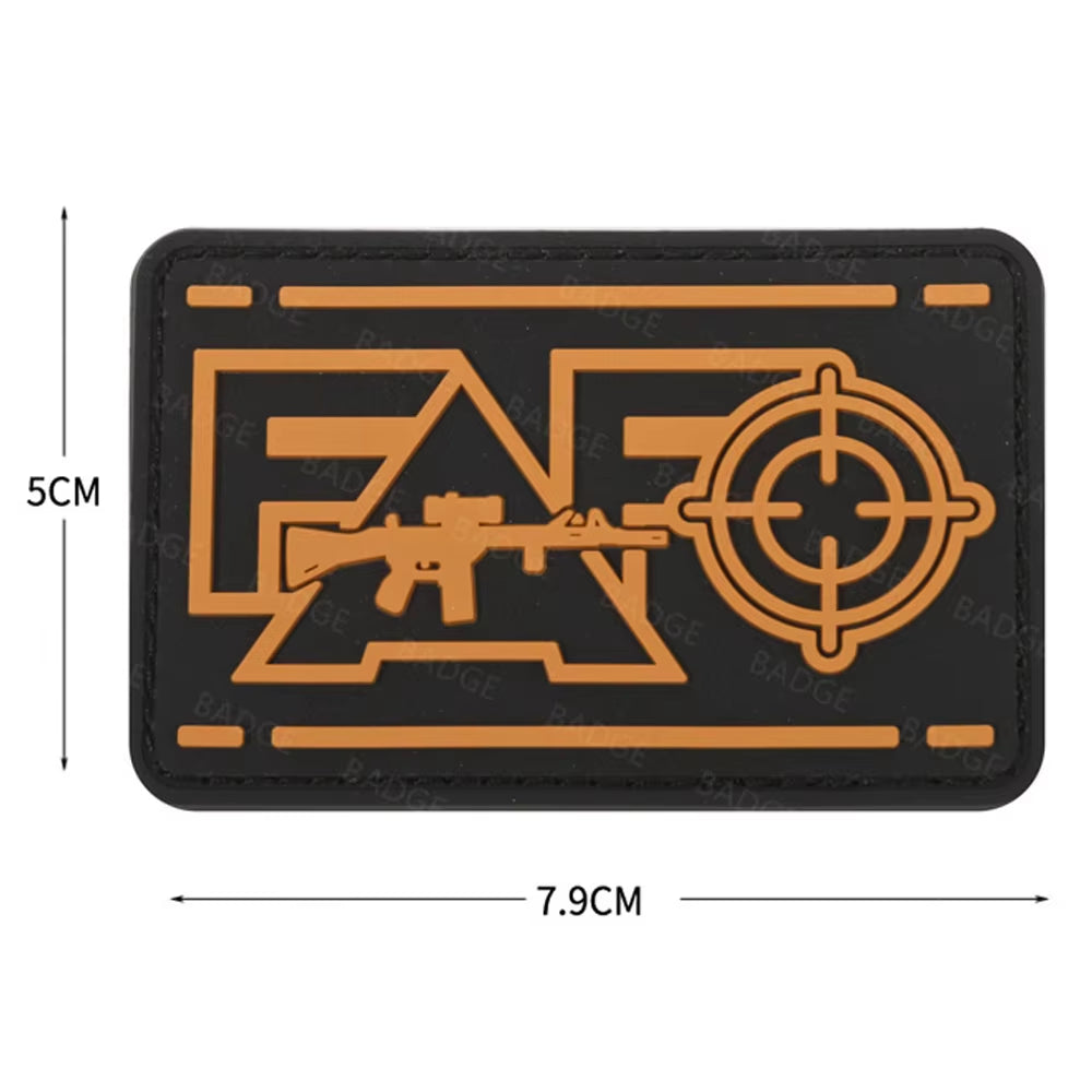 FAFO PVC Rubber Patches around and Find Out Luminous Glow in Dark Tactical Patch with Hook Funny  for Vest Backpacks Dog