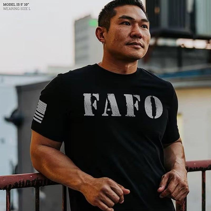 FAFO USA Flag T-Shirt Men'S Fashion Husband Daddy Novelty Gift Funny around and Find Out FAFO  Tops Streetwear Clothes