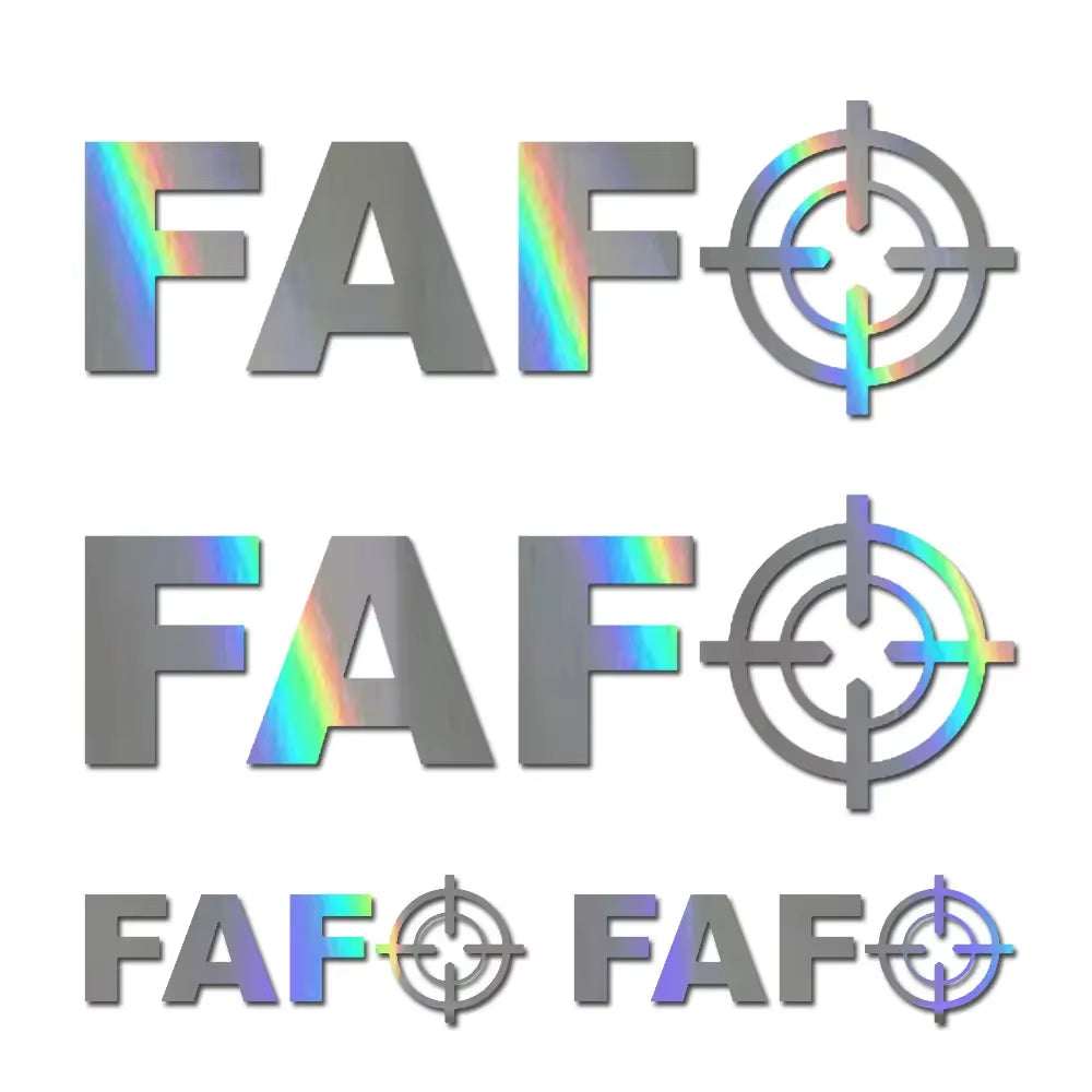 X4 for FAFO Crosshair Vinyl Decal Sticker