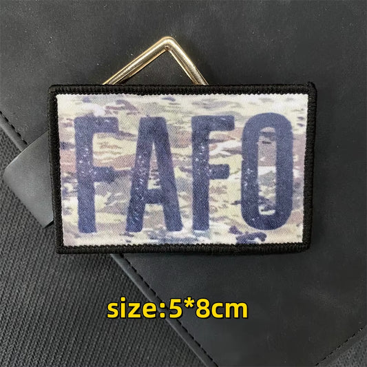 Multicam FAFO F-Ck around and Find Out Morale Badge Patch Printing Hook and Loop Military Tactical Army Backpack Helmet Sticker