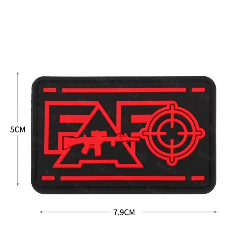 FAFO PVC Rubber Patches around and Find Out Luminous Glow in Dark Tactical Patch with Hook Funny  for Vest Backpacks Dog