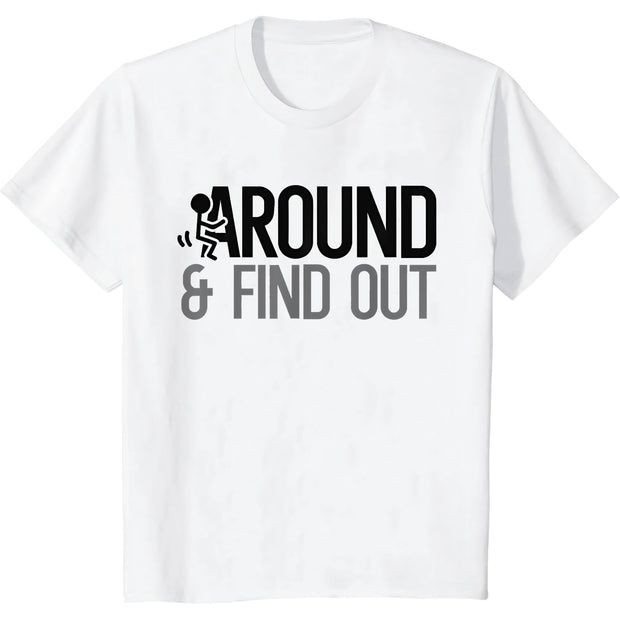 Stick Man around and Find Out FAFO Funny Adult Humor Men T-Shirt