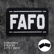 FAFO PVC Rubber Patches around and Find Out Luminous Glow in Dark Tactical Patch with Hook Funny  for Vest Backpacks Dog