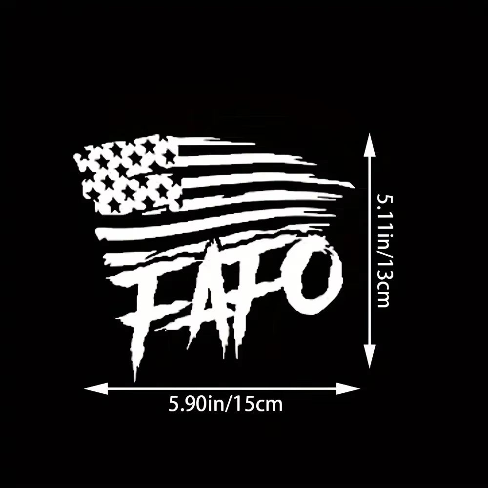 FAFO Flag Car Stickers for Auto Truck SUV Vehicle Window Motorcycle Fender Scooter Fuel Tank Decoration Waterproof Vinyl Decals