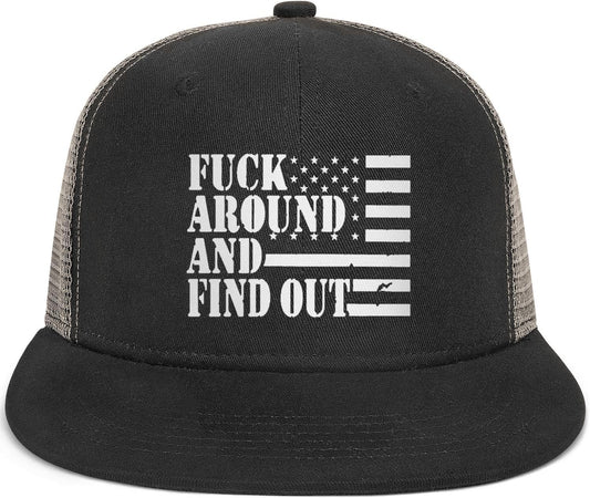 Fuck around and Find Out Hat Fuck around and Find Out Cap Mesh Baseball Cap Golf Hat Funny