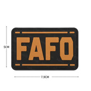 FAFO PVC Rubber Patches around and Find Out Luminous Glow in Dark Tactical Patch with Hook Funny  for Vest Backpacks Dog