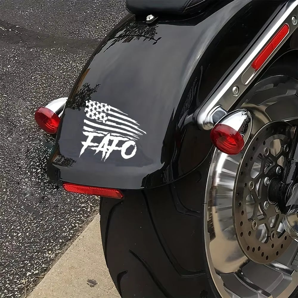 FAFO Flag Car Stickers for Auto Truck SUV Vehicle Window Motorcycle Fender Scooter Fuel Tank Decoration Waterproof Vinyl Decals