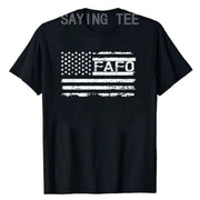 FAFO USA Flag T-Shirt Men'S Fashion Husband Daddy Novelty Gift Funny around and Find Out FAFO  Tops Streetwear Clothes