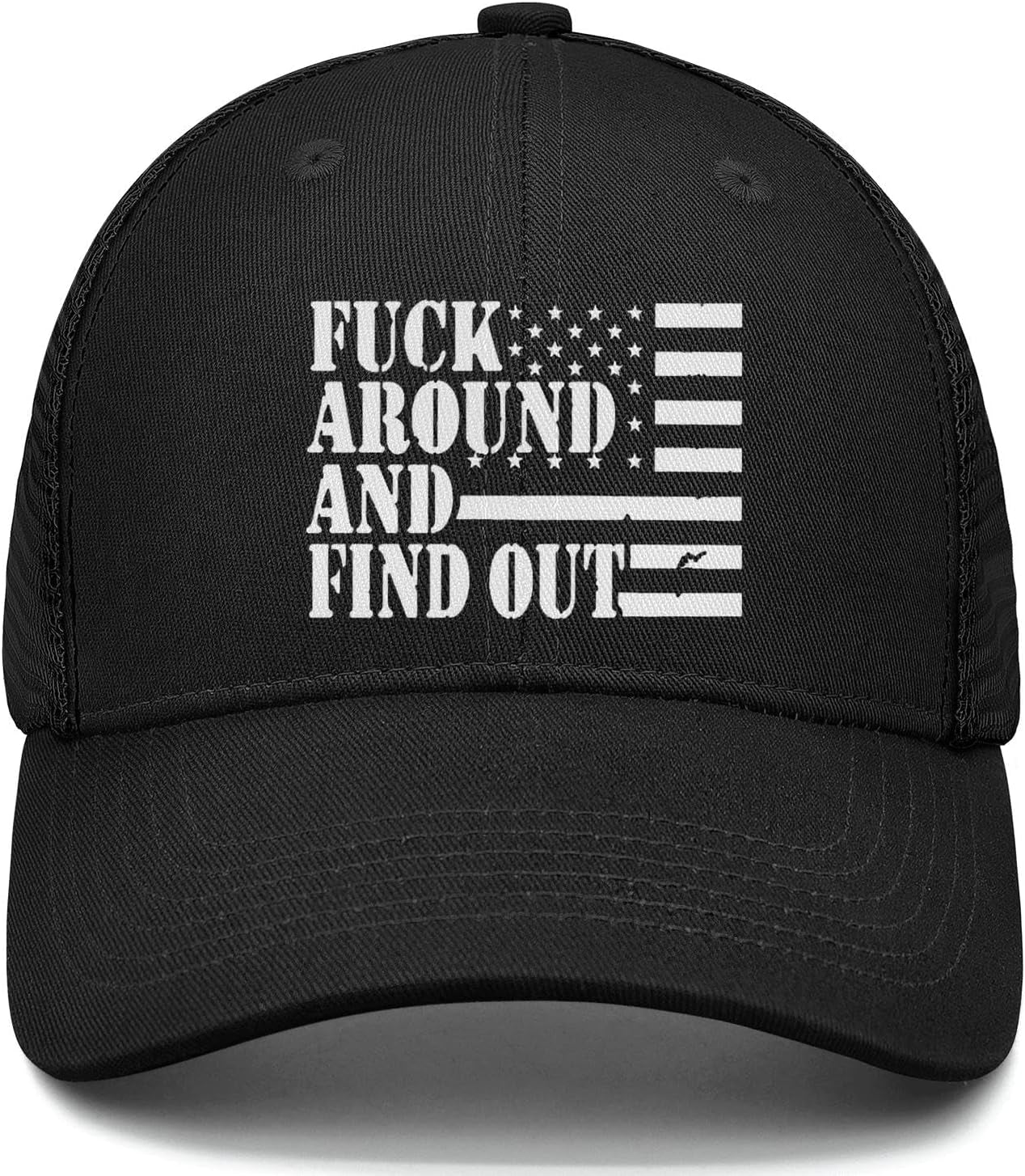 Fuck around and Find Out Hat Fuck around and Find Out Cap Mesh Baseball Cap Golf Hat Funny