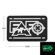 FAFO PVC Rubber Patches around and Find Out Luminous Glow in Dark Tactical Patch with Hook Funny  for Vest Backpacks Dog