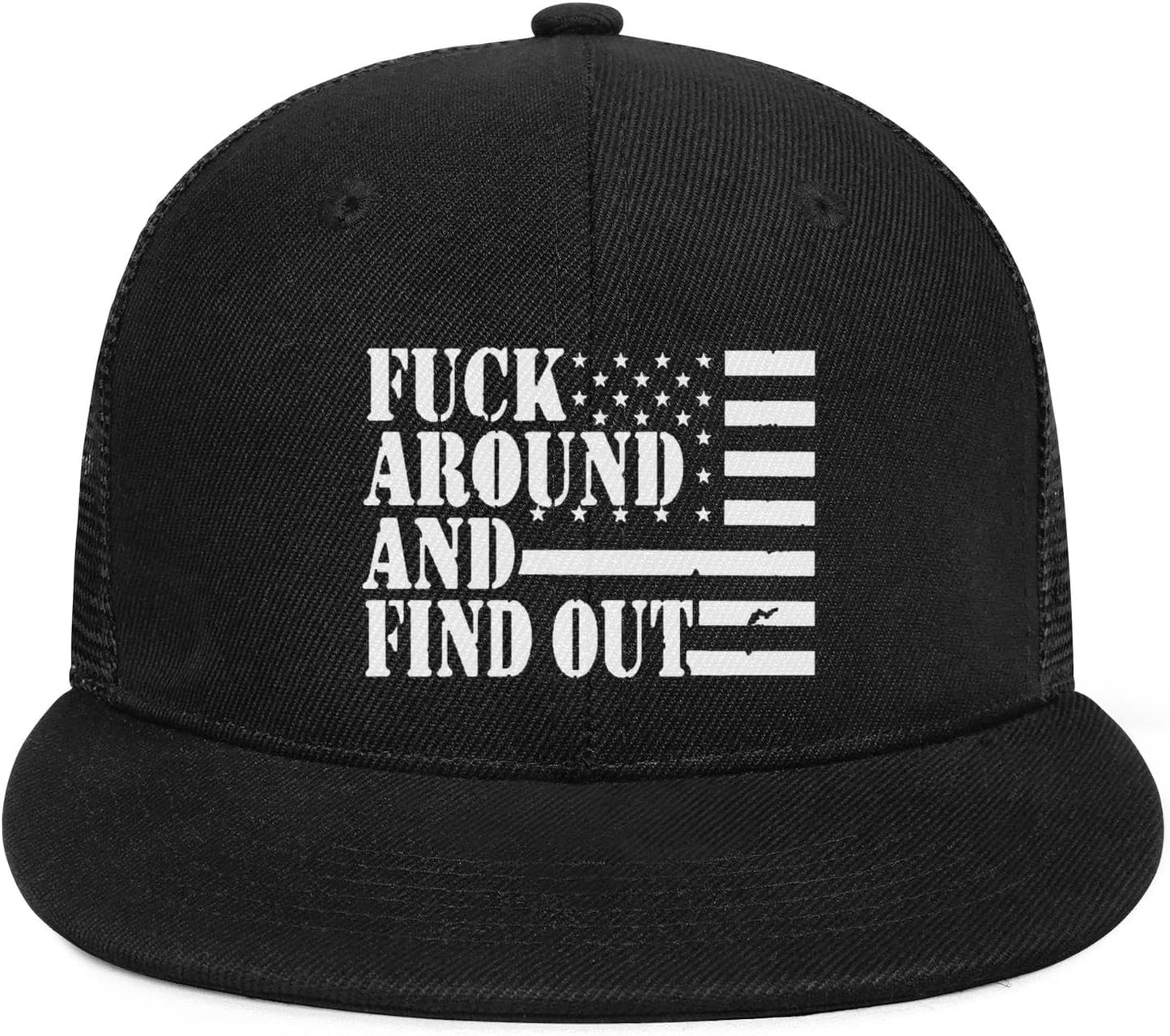 Fuck around and Find Out Hat Fuck around and Find Out Cap Mesh Baseball Cap Golf Hat Funny