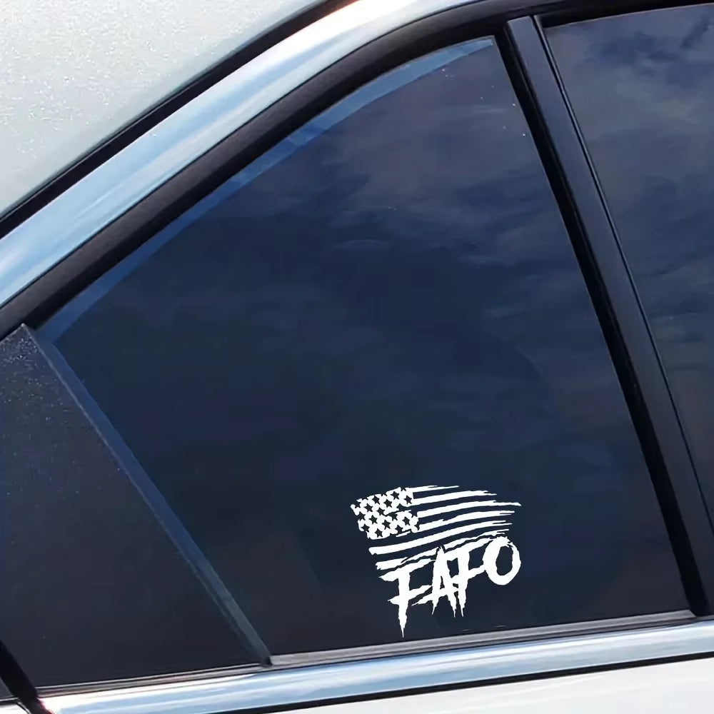 FAFO Flag Car Stickers for Auto Truck SUV Vehicle Window Motorcycle Fender Scooter Fuel Tank Decoration Waterproof Vinyl Decals