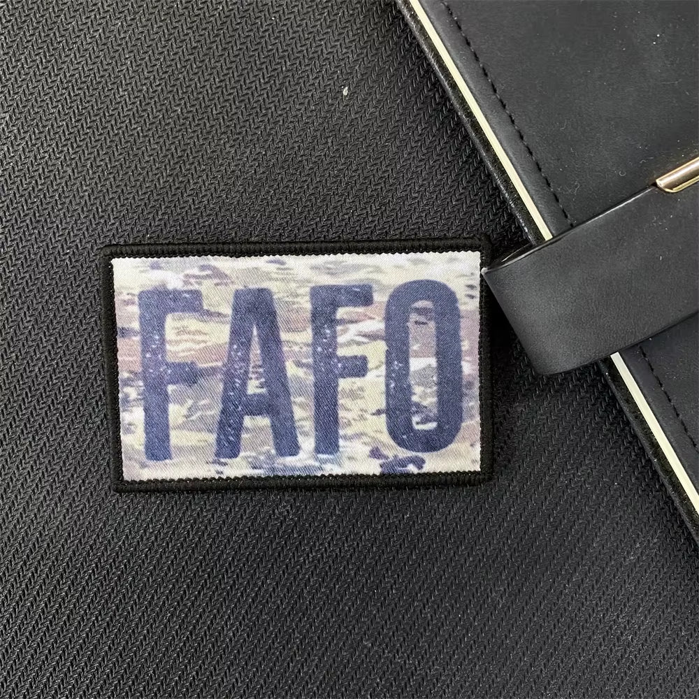 Multicam FAFO F-Ck around and Find Out Morale Badge Patch Printing Hook and Loop Military Tactical Army Backpack Helmet Sticker