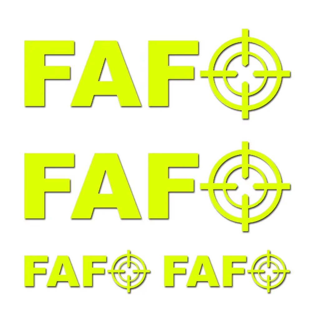 X4 for FAFO Crosshair Vinyl Decal Sticker